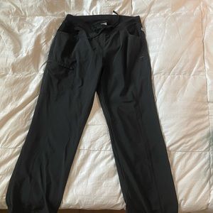 Cherokee Infinity Straight Leg Drawstring Cargo Pants in Black Size L